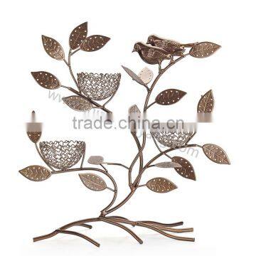 Metal Jewelry Tree Display Stand With 3 Bird Nest photo-4