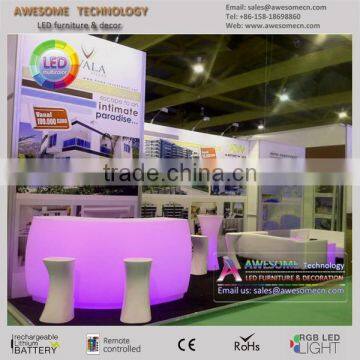 glowing led curved shop counter design (BC150)