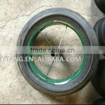 15"solid rubber wheel