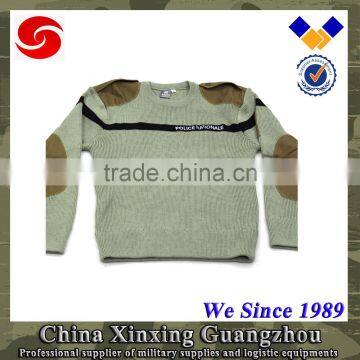 Quality Army Woolen Acrylic blend woven uniform sweater with TC patches