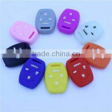 fob 4 buttons silicone car key shells for honda remote keys with panic buttons