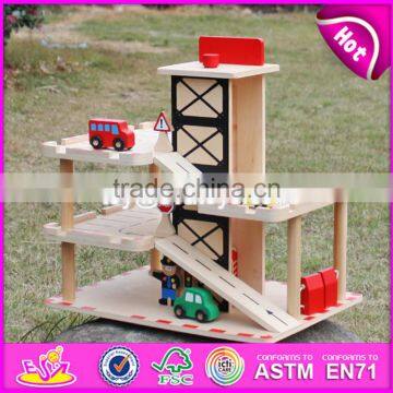 2017 New Products Funny Parking Toy Boys Wooden Garage Playset W04B051 photo-3