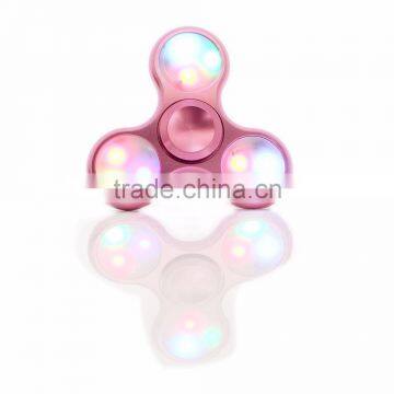 China Factory Newest Release Stress Fidget Toys Finger Spinner With LED Light photo-2