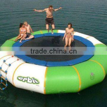 Good quality inflatable water trampoline for sale inflatable floating island jumping