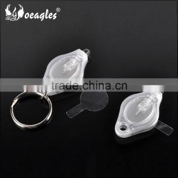 New Plastic LED Keychain White Light Keychain LED Light Promotion Gift LED Keyring With Insulation Layer China OEM Supplier photo-3