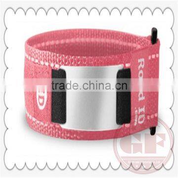 Fancy QR Code Engraved Promotional Rubber Band Weaving Bracelet photo-2