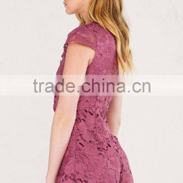 Lace Deep V Playsuit Latest Design Sexy Jumpsuits for Women 2016 photo-3