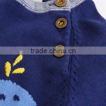 Hot Knitted Patchwork Whale Pattern Round Collar Children Sweater of High Quality photo-2