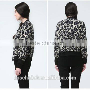 Autumn Short Style Animal Leopard All Over Printed Jacket Factory Price photo-5