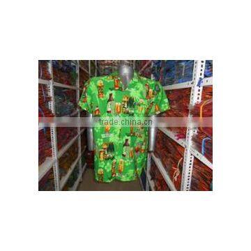 BEER BOTTLE PRINT HALF SLEEVES HAWAIIAN SHIRT photo-4