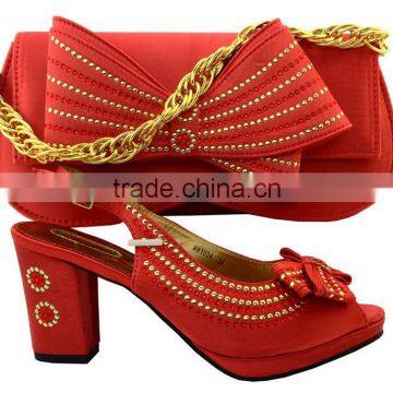 TOP Quality Popular Comfortable Cheap Price Italian Party Lady Shoes and Matching Bags With Exquisite Workmanship MG1092 photo-3