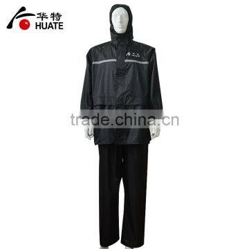 Personal Protective Euqipment Black Refelective Raincoat