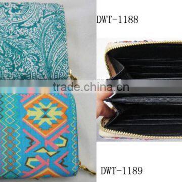 2017 Hot Vogue Sequin Classic Floral Canvas Cotton Latest Wallet photo-4