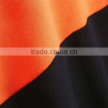 Orange and Black Contrast Color Hoodie With Earphone Hoodie Drawstring