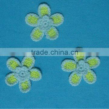 Machine Crochet Cotton Multicolor Flower Patches