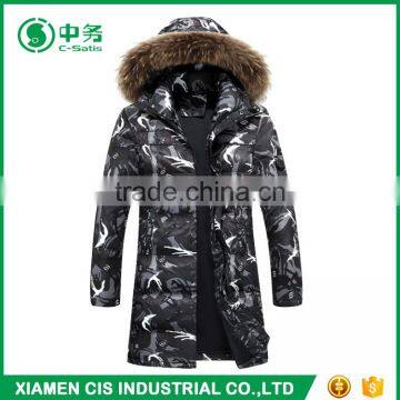 2017 Latest Design Fashion Winter Outdoor Overcoat Mens Camo Long Down Coat photo-3