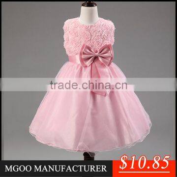 MGOO Girl Dresses Manufacturer OEM Services Sea Blue Children Dresses Short Chiffon Wholesale Dress MGT003-5 photo-4