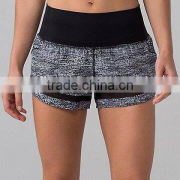 MGOO Popular Latest Design Women Shorts Elastic Waist Running Wear Sport Pants With Streamlined Pocket photo-4