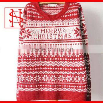 Wholesale sweaters 100% acrylic knit women adult christmas jumper