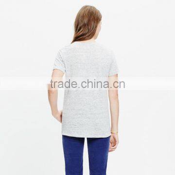 Modern Fancy Ladies T-shirt Linen Montreal Tee photo-3