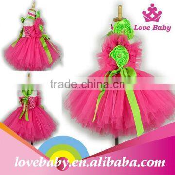 Ballet Princess flower Baby Girl Fluffy Dress For Children Wear Kids Dresses LBE4092226