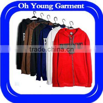 Promotion men clothes xxxxl hoodies and colorful crop tops durable hoodies stylish custom embroidered full zip hoodies