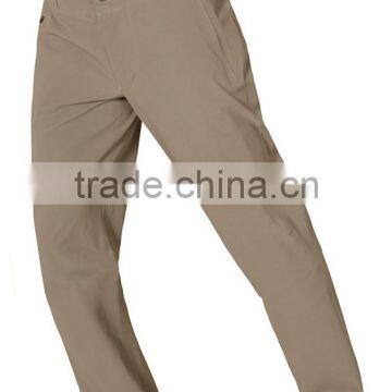 2016 Brown fashion pants with fleece lining softshell pants men