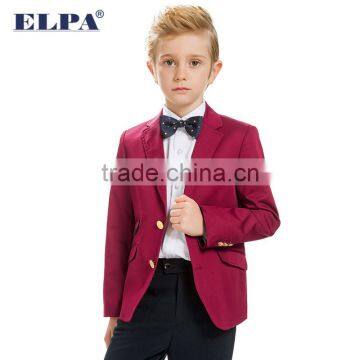ELPA 2016 New Fashion Notch Lapel Single Breasted Double Back Vent Cotton Boys Blazer photo-2
