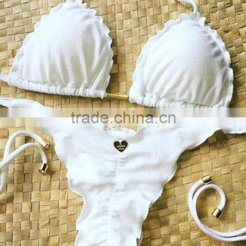 M741 D.Y fashion 2016 ladies white split bikini swimwear beachwear