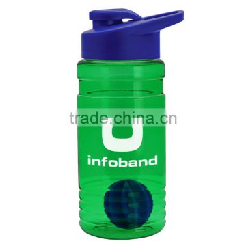 USA Made 20 oz. Tritan Shaker Bottle With Drink-Thru Lid - BPA-free, features a mixing ball and comes with your logo