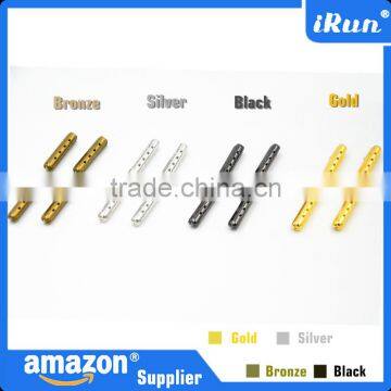 Metal Aglets Shoelace Tips - Set of 4 Tips - New Genuine Gold/Silver/Bronze/Black Bullet Lace Tips - 23mm - Accept Custom