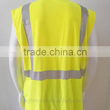 ANSI High Visibility Sleeveless 3M8710 Heat-transfer Reflective Tape Protective T-shirt photo-2