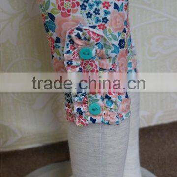 Boutique Kids Floral Ruffle Leggings Icing Summer Baby Leggings Girls New Designs Ruffle Capris photo-5