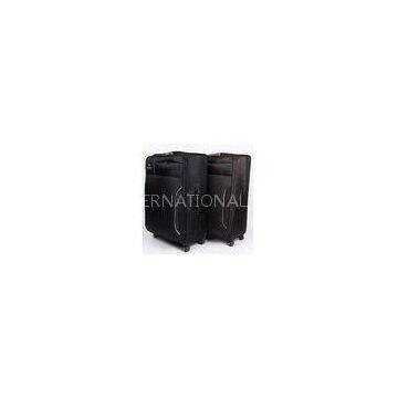 Nylon fabric wheeled EVA trolley case large suitcase set with soft pront pocker for laptop computer