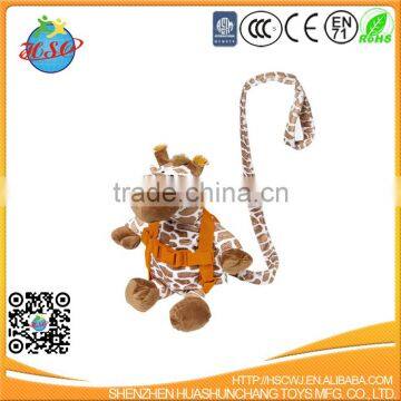 Cartoon Plush Animal Dog Safety 2 in 1 Harness Backpack Anti-lost Shoulder Bags for 1-3 Years Old Kids photo-5