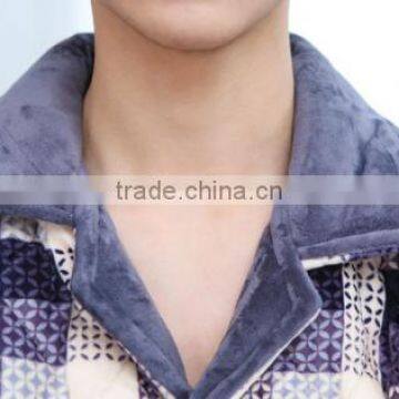 2017 Fashion Fleece Men Pajamas Check Printing Top Quality photo-4