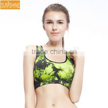 OEM Custom Sublimation Shake Proof Sexy Sports Bra Yoga