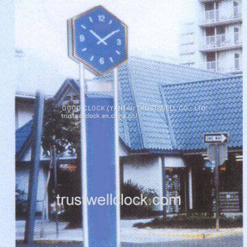 double faces street clocks