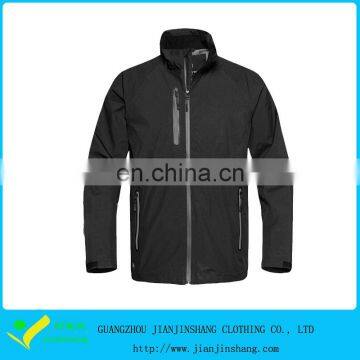 High Quality Custom Design Black Color Full Zipper Running Jackets