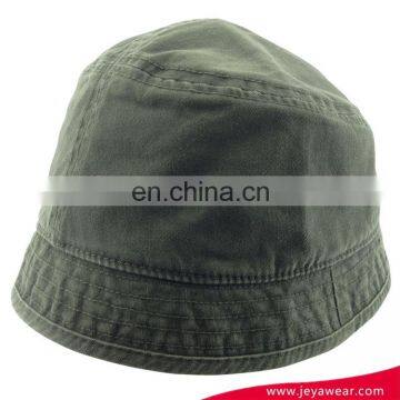Jeya 100% Cotton Plain Pattern Funny Black Green Bucket Hats Caps