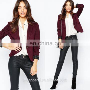 OEM wholesale new design Long sleeve fashion women blazer 2016