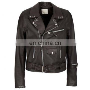 Women's Faux Leather zip closure Long sleeve Bolero Imitation Leather Jacket bomerJacket Blazer cycle jacket with embroidery