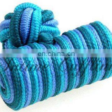 fabric knot barrel silk knitted cufflinks