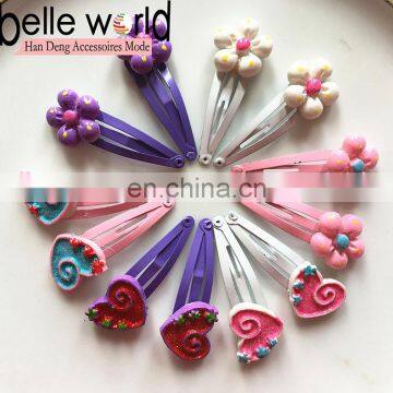 Factory price cute Hair Snap colored paint BB Clip for children