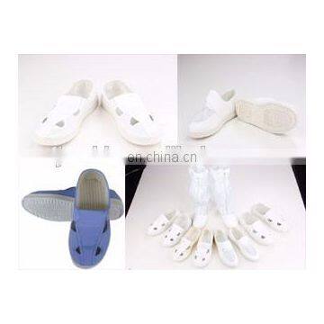 KB-021 Washable White Canvas Four-holes Cleanroom ESD SHOES