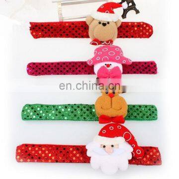 Flashing LED Light Up Glow in Dark Toys Hand Circle Christmas Slap Clap Bracelet Patting Circle Christmas Decor For Children Toy