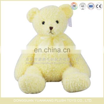 ICTI audited plush stuffed yellow bear factory china teddy