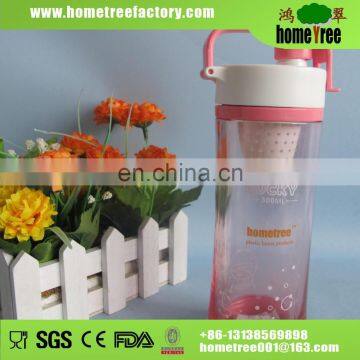 Glass Liner Infilter PP Plastic Cup With Lid And Straw , Handle