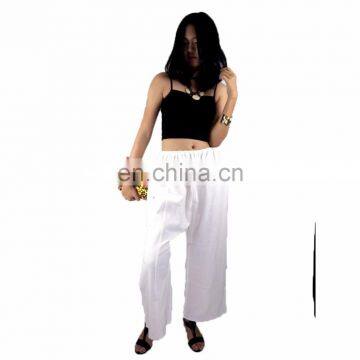 NAPAT Cotton Loose Pants Wide Leg Half Trousers Elastic Waist photo-3