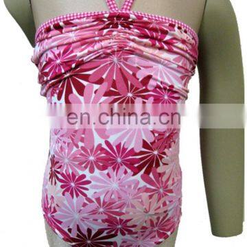 Removable strap Flower Sexy girls kids swimwear